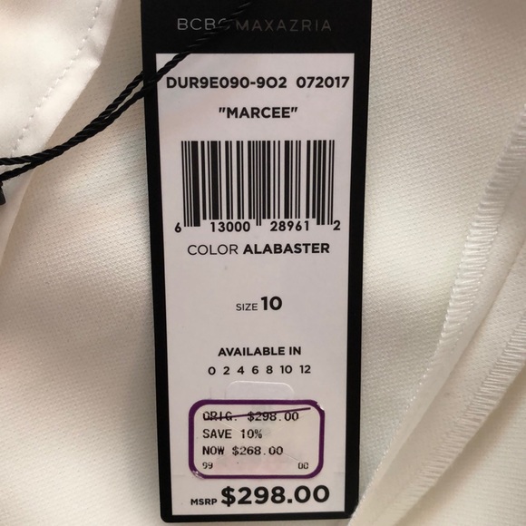 BcbgMaxazria white sheer shorts dress Sz 10 - Picture 5 of 8